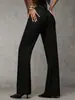 Pantalones de Pierna Ancha para Mujer de Cintura Alta Estilo Europeo y Americano Transfronterizos, Pantalones Largos Casuales Adelgazantes, Pantalones de Traje para Amazon