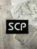 Parche de Tela Bordado con Logo de la Fundación SCP Insignia con Letras Accesorios para Ropa Parche de Tela Parche Autoadhesivo Puntos de Velcro