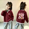 Nueva Ropa de Primavera y Otoño para Niñas Elegante Camiseta de Punto Waffle de Manga Larga Falsa de Dos Piezas para Bebés Capa Base Casual Moderna