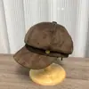 Gorra tipo boina otoñal de estilo coreano, simple y elegante, con logo pequeño, estilo japonés, para circunferencia de cabeza grande, sombrero versátil de moda casual para mujer