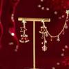 Pendientes de Navidad "Jingle Bells", Lindos Pendientes de Campana Roja, Pinzas para Cartílago de la Oreja, Pendientes y Pinzas para Orejas Atmosféricos