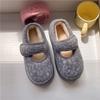 Sapatos Mary Jane de Algodão com Solado Grosso, Sapatos Peludos Quentes Antiderrapantes para Mulheres, Sapatos de Algodão com Forro de Lã Outono e Inverno 2025 para Mulheres