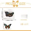 Pegatinas de Pared de Mariposa 3D Estilo Retro Oscuro Decoración de Pared de Fondo para el Hogar Pegatinas de Mariposa Un Juego de 12