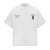 Camiseta de Manga Corta con Estampado de Letras para Hombre, Marca de Moda con Diseño Creativo de Cuentas, Única y Elegante, Corte Holgado, Algodón Puro, Camiseta de Cuello Redondo, Estilo Ins