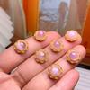 Novo Natural Roxo Lihui Renda Redonda 925 Prata Fa Antigo Ouro Acessórios DIY Jóias Artesanais Pulseira Acessórios
