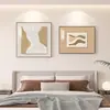 Cabecero de Dormitorio Minimalista Moderno Pintura Decorativa Lujo Ligero Sensación de Gama Alta Pintura de Pared para Restaurante Comedor Mural de Pared de Fondo de Dormitorio Principal