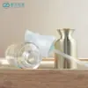 Em Estoque Frasco de Loção Tipo Pump 120ml com Tampa Rosqueável, Frasco Redondo Reto de Vidro, Frasco de Creme com Fundo Espesso 30g, Frasco Recarregável