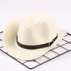 Chapéu de palha infantil feito à mão chapéu de cavaleiro verão chapéu de palha jeans ocidental chapéu de palha para bebê chapéu de praia chapéu de sol para pais e filhos
