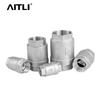 Válvula de retención vertical de dos piezas de acero inoxidable 304 antirretorno Conexión de rosca 4/6 Unidireccional 2 Piezas Resorte