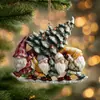 Decorações de Árvore de Natal de Guaxinim e Ouriço Transfronteiriças, Enfeites de Natal, Pingentes Pequenos Planos de Acrílico