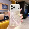 Capa de celular líquida mais vendida de Huaqiangbei com design de margarida em pintura a óleo aveludada, capa protetora hipoalergênica para iPhone 17 Pro Max e iPhone 15