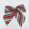 Decorações de Árvore de Natal Transfronteiriças, Laços de Linho Fino, Arranjo de Natal com Fitas Xadrez, Laços de Fita DIY para Presentes