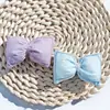 Cuerda para el pelo de niños con lazo de satén Cuerda para la cabeza de niña con lazo suave de algodón Círculo para el pelo de tela con cinta de cuero