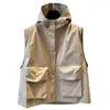 Colete de Verão Fino Masculino Novo Casal Estilo Hong Kong Estilo Japonês Solto Casual Colete Masculino e Feminino Casaco Fino com Capuz