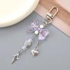 Ins Nuevo Acrílico Lazo Llavero Colgante Distintivo Diy Bolsa Bolsa Colgante Cadena Colgante para Audífonos Joyería