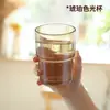 Taza de Café Creativa L de Aspecto Elegante Portátil de Bambú con Tapa Pajita Vaso de Vidrio Taza de Agua Estilo Ins Venta al por Mayor