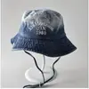Sombrero de pescador de mezclilla con cordón a prueba de viento y degradado de moda, unisex, moderno, versátil, protección solar, estilo primavera