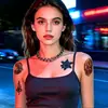 Adesivos de Tatuagem Retro Old-School Europeus e Americanos Transfronteiriços em Estoque, Adesivos de Tatuagem à Prova d'Água Unissex, Exportação Direta