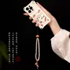 Contas Bodhi estilo Zen de estrela e lua, cordão de celular com flor de lótus, pode ser usado como um colar de contas para corrente de celular, cordão de pulso anti-queda, atacado