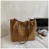 Bolso Retro de Gran Capacidad para Mujer 2026 Invierno Nueva Moda Bolso de Hombro Versátil Bolso Tote para Ropa de Estudiante Clase Trabajo