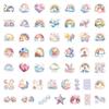 50 Rainbow Little Star Stickers bonito coelho adesivos móvel Guitarra Water Cup Laptop Scooter