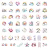 51 Fofos Desenhos Animados Crianças Recompensa DIY Criativo Alto Valor de Cor Arco-Íris Estrela Adesivos Decorar Copo de Água Conta