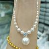 Collar de perlas de plata rotas con diamantes brillantes para mujer 2023, nuevo diseño explosivo, cadena de clavícula de alta calidad, cadena de cuello de nicho ligera y lujosa.