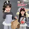 Nueva Camiseta de Manga Larga para Niña Primavera y Otoño 2026, Top de Moda y Tendencia, Camiseta Básica Versátil para Niños