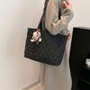 Bolso informal romboidal de gran capacidad para mujer, bolso de mano para estudiantes universitarios, bolso de hombro, nuevo, de moda, invierno 2024
