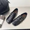 Mocasines Brogue de Doble Hebilla para Mujer 2026 Otoño Nuevo Estilo Punta Cuadrada Estilo Británico Retro Aumento Oculto de Altura Zapatos de Calle