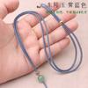 Color Oro Nudo de Piña Cordón Tejido a Mano Jade Jade Buda Colgante de Oro Sentido de la Moda Collar Ruyi Cuerda para Hombre y Mujer