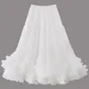 Design de Barra Oversized, Saia de Renda Fashion, Saia Tutu de Renda com Babados Doces Linha A com Barra Grande 8023 Atacado