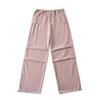 Pantalones anchos estilo retro para mujer, estilo holgado, cintura alta, estilo casual, estilo americano, otoño 2023
