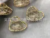Brincos de fio de cobre irregulares de cristal DIY, pingente, joia, formato geométrico, acessórios de cabelo, atacado