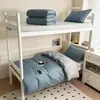 Nuevo Modelo 2026 Conjunto de Tres Piezas Color Sólido Bicolor 100% Algodón para Estudiantes, Compra Única para Dormitorio Universitario Conjunto de Seis Piezas 100% Algodón