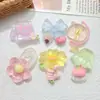 Lindo Dibujo Animado Flor Animal Pegamento Cremoso DIY Accesorios para el Cabello, Ligas para el Cabello, Hebillas para Zapatos, Colgantes para Tazas de Agua, Accesorios Decorativos de Resina