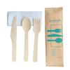 Vajilla de abedul biodegradable cuchara de madera desechable cuchillo de madera tenedor de madera occidental pastel helado cuchara estampado en caliente