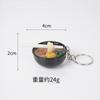 Comida de Simulación 4cm Tazón Pequeño Palillos Colgante de Fideos Mini Cocina Juguete de Comida Juego de Comida Llavero de Fideos
