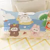 Funda de almohada de felpa con orejas grandes de invierno, forro polar doble grueso, funda de almohada individual de forro polar de coral para niños, lavable, estilo de dibujos animados
