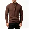Nuevo suéter casual de color liso para hombre Otoño/Invierno 2026, tejido de punto holgado talla grande para hombre
