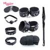 Traje sexy SM de cuero 7 siete piezas equipo de entrenamiento tortura atadura clip para pezones femenino juguetes para adultos comercio exterior