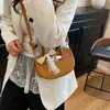 Bolsa Sela Simples Portátil Estilo Francês Feminina 2025 Nova Versátil Padrão Lichia Bolsa Platina Bolsa Transversal Fashion