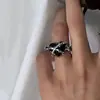 Conjunto de Anillos de Zirconia Luna Azul Amor Transfronterizo Anillo Pulsera Personalizado para Mujer Lujo Ligero Diseño de Nicho Venta al por Mayor