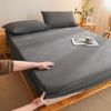 Sábana ajustable Jieliya de algodón lavado de una sola pieza, 100% algodón teñido en hilo, funda protectora para colchón