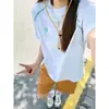 Comercio exterior transfronterizo del sudeste asiático estilo americano deportivo secado rápido manga corta verano mujer delgado fresco protector solar camiseta con funcionalidad americana
