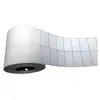 Rollo de Etiquetas Autoadhesivas de Papel Sintético Blanco Material para Pegatinas de Código de Barras Es Suave y Tiene Buen Efecto de Impresión con Adhesivo Adicional para Sellar