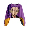 Grupo Cazador de Brujas K-Pop Patrón Impresión 3D Transfronterizo Nuevo Sudadera Corta Casual para Chicas Venta Directa de Fábrica