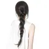 Coleta Trenzada para Mujer, Atada Baja, Estilo Perezoso, Trenza de Clip, Accesorio para el Cabello de Coleta Trenzada Larga