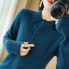Cárdigan de punto de manga larga con cuello cuadrado para mujer, abrigo corto, suéter, camisa base corta de color liso elegante, top para mujer, elegante para ir al trabajo