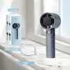Ventilador de mão portátil de alta velocidade transfronteiriço, recarregável por USB, bateria de longa duração, uso ao ar livre, 120 níveis de velocidade, display digital, portátil, pequeno ventilador de mão